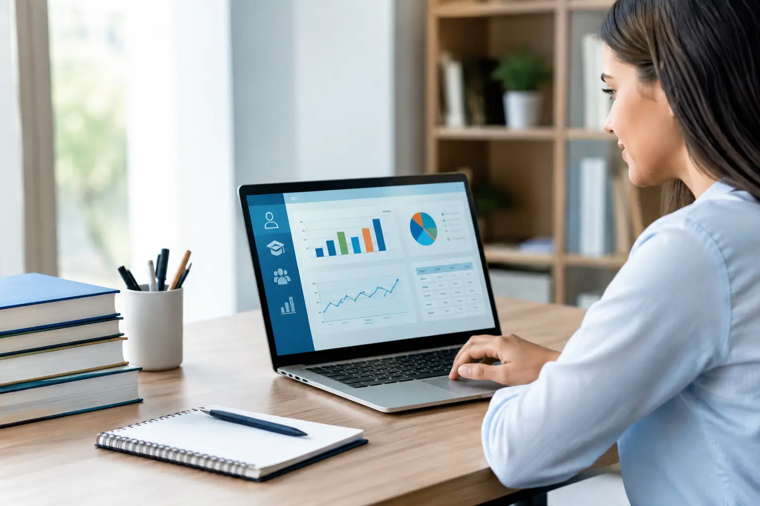 Gestión académica con control y datos reales