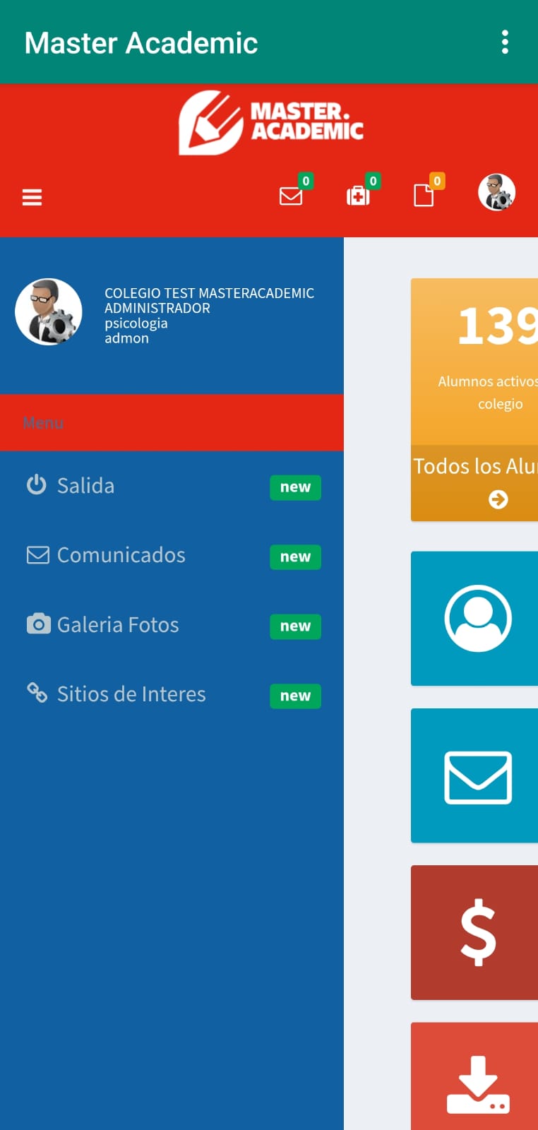 MasterAcademic plataforma móvil
