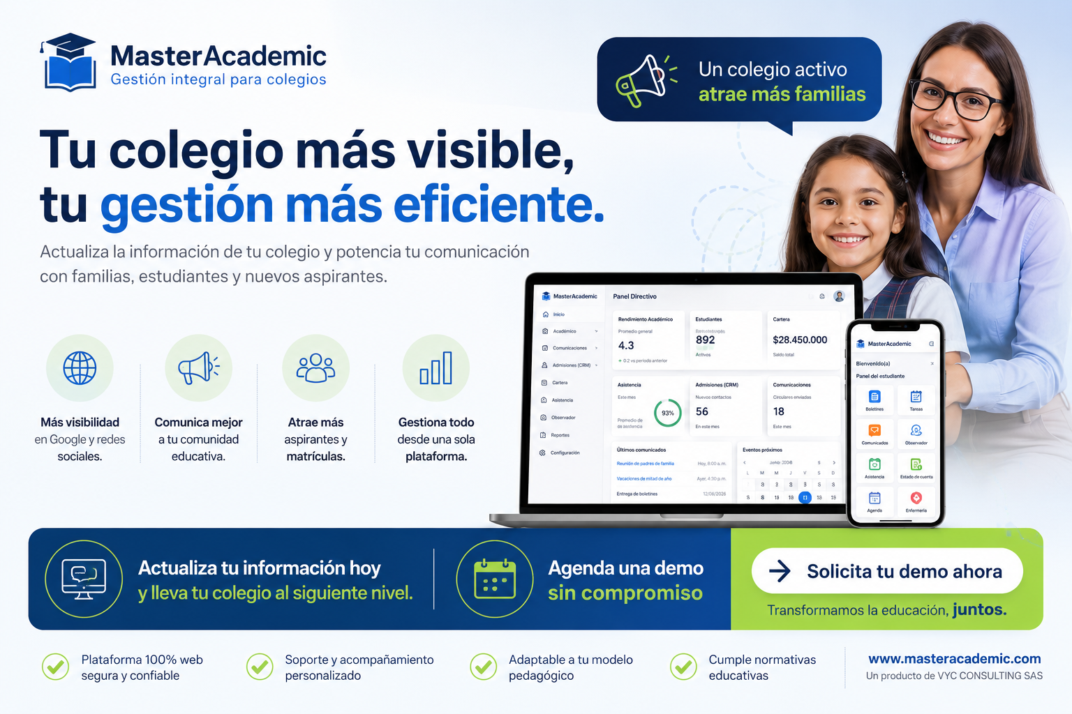 Equipo directivo con Master Academic