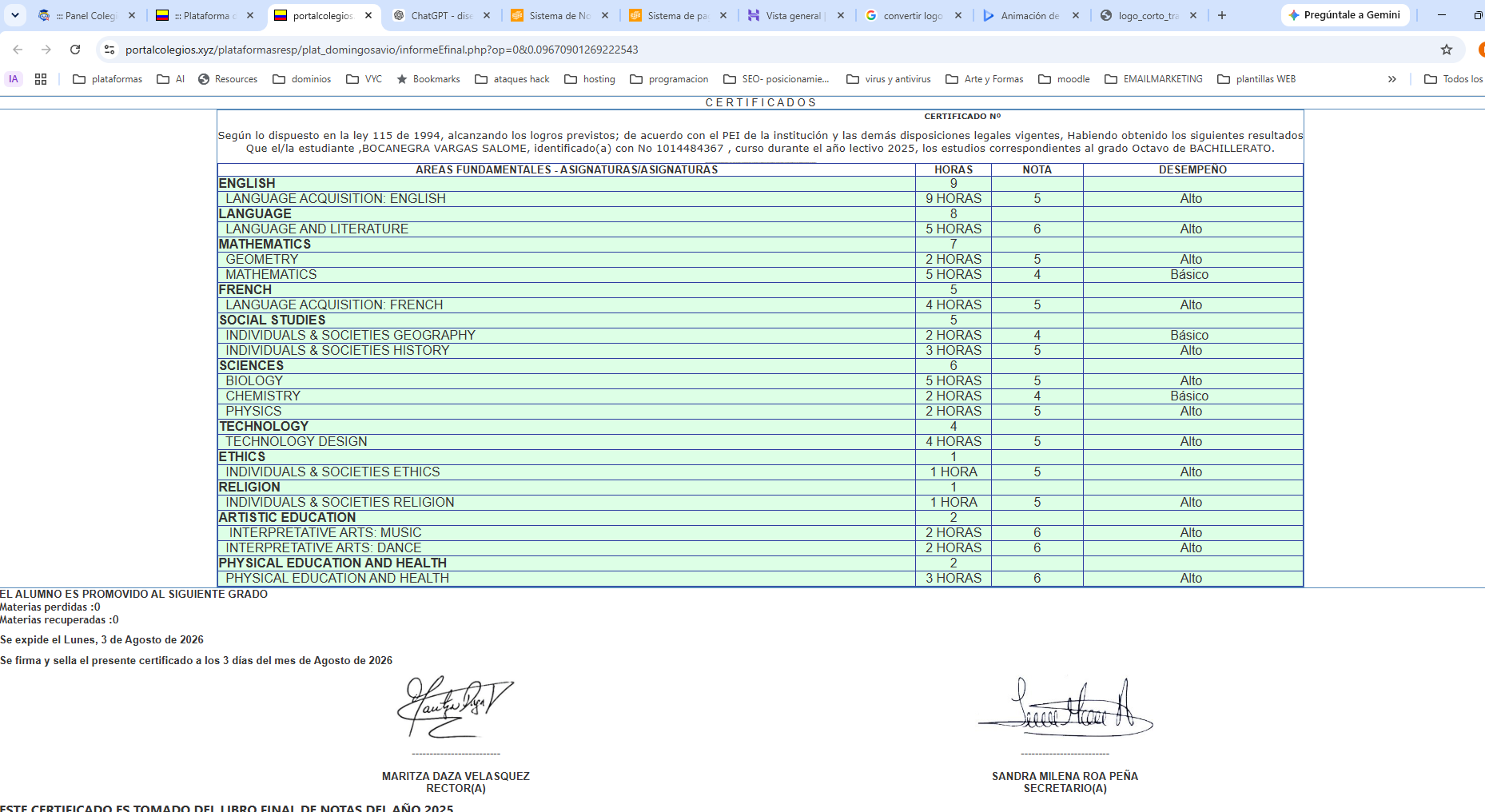 Certificados