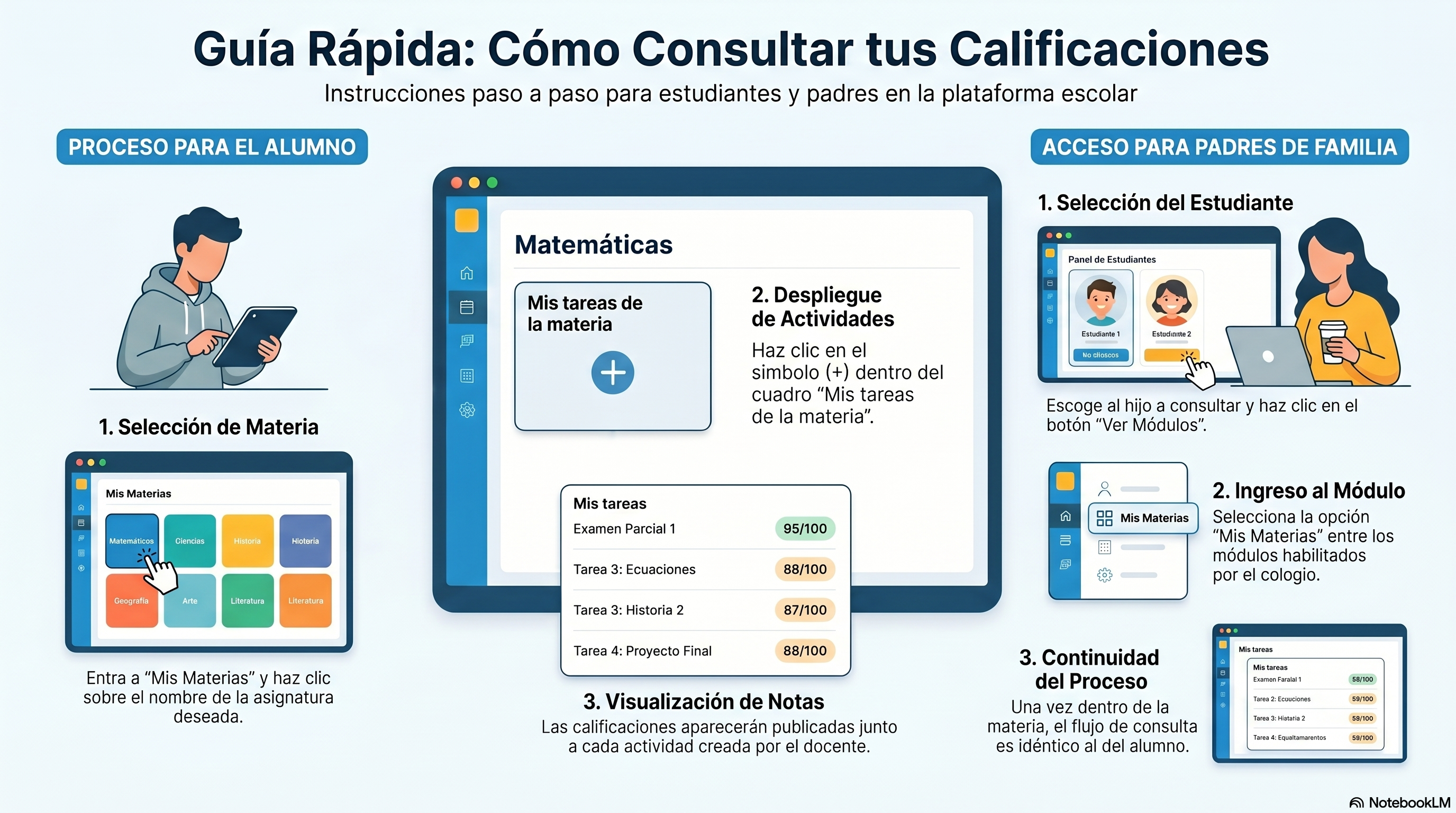 Guía Para Consultar Calificaciones Escolares
